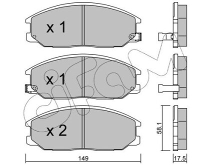 Колодки дискового тормоза CIFAM 822-632-0