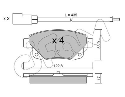 Колодки дискового тормоза CIFAM 822-681-0