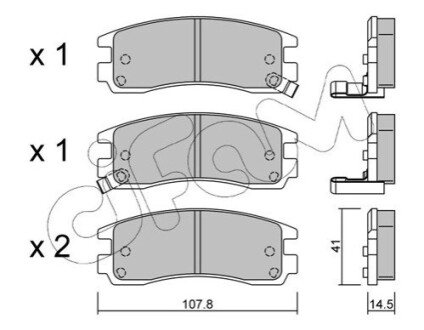 Колодки дискового тормоза CIFAM 822-697-0