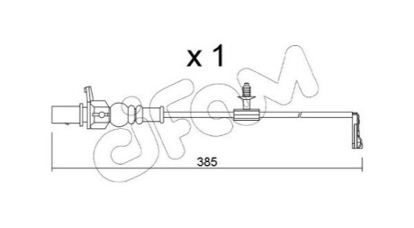 Датчик зносу гальмівних колодок (задніх) Audi A6/A7/A8/Q7/Q8/VW Touareg 15- (L=395mm) CIFAM SU348