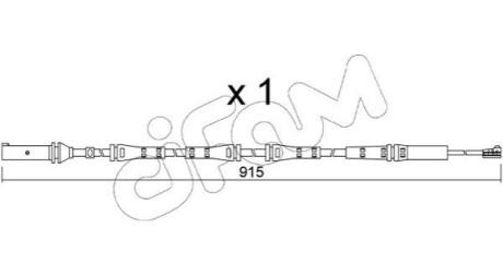 Датчик зносу гальмівних колодок (задніх) BMW 5 (G30/F90)/7 (G11/G12) 15- (L=921mm) CIFAM SU351