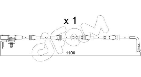 Датчик зносу гальмівних колодок (передніх) Land Rover Range Rover Velar 19- CIFAM SU358