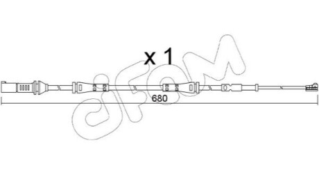 Датчик зносу гальмівних колодок (передніх) BMW i3 (I01) 13- (L=680mm) CIFAM SU369