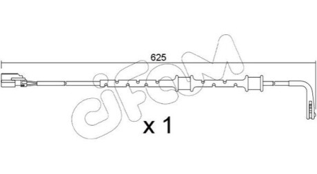 Датчик зносу гальм. колод. задній F-TYPE 2.0 12- CIFAM SU382