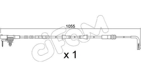 LAND ROVER Датчик зносу гал. колодок (перед) RANGE ROVER EVOQUE 1.5 20-, 2.0 18- CIFAM SU391