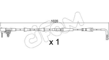 Датчик зносу гал. колодок (перед.) XF 2.0 15- CIFAM SU393