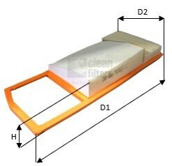 Фильтр воздушный Fiat 1.3D 500 09-/Panda 14- CLEAN FILTERS MA3465