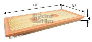 Фильтр воздушный MB E-CLASS (W212)/C-CLASS (W204) 3.5 11- CLEAN FILTERS MA3481