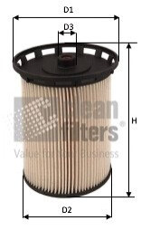 Фільтр паливний Audi Q7/Q8 3.0 TDI 15- CLEAN FILTERS MG3633