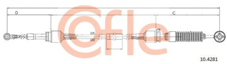 Трос, механічна коробка передач COFLE 10.4281