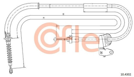 Трос ручного гальма COFLE 104302