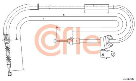 Трос ручника COFLE 104306