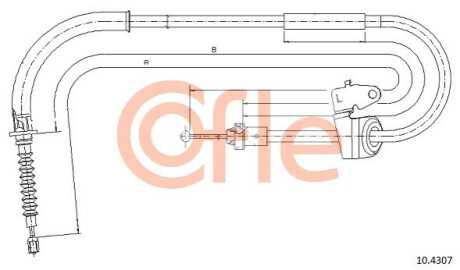 Трос ручника COFLE 104307