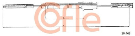 Трос ручника COFLE 10.468