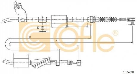 Трос ручника COFLE 10.5230 (фото 1)