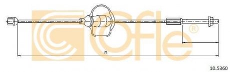 Трос ручника COFLE 10.5360 (фото 1)