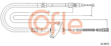 Трос ручного гальма COFLE 10.9872