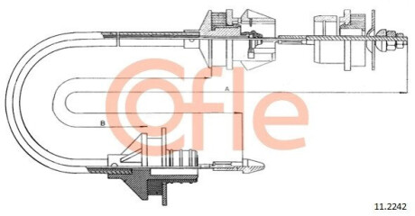 Трос, управление сцеплением COFLE 11.2242