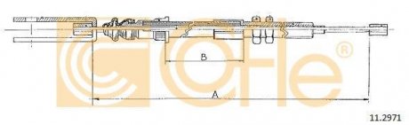 Трос, управление сцеплением COFLE 112971