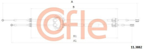 Трос, ступенчатая коробка передач COFLE 11.3882