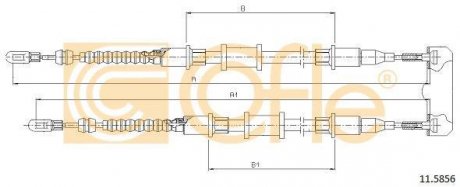 Трос ручного гальма COFLE 115856