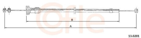 Трос замку капоту T4 91> COFLE 13.0201