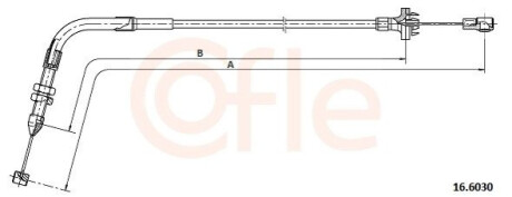 Трос акселератора COFLE 16.6030