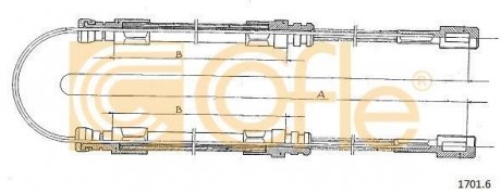 Трос ручника COFLE 17016 (фото 1)