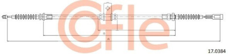 Трос, стояночная тормозная система COFLE 170384