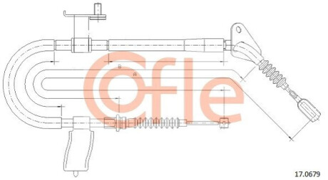 Трос ручного гальма COFLE 170679