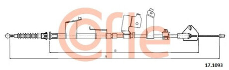 Трос, стояночная тормозная система COFLE 171093