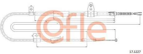 Трос, стояночная тормозная система COFLE 17.1227