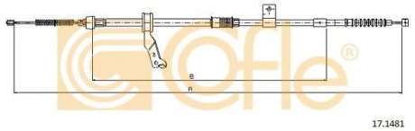 Трос ручника COFLE 17.1481 (фото 1)