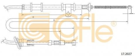 Трос ручника COFLE 17.2027 (фото 1)