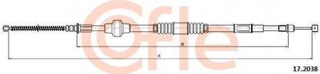 Трос, стояночная тормозная система COFLE 17.2038 (фото 1)