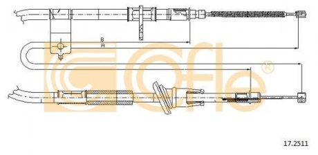 Трос ручника COFLE 17.2511 (фото 1)