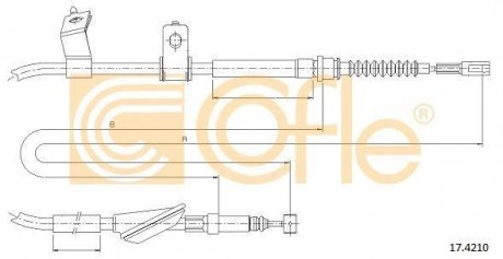 Трос ручника COFLE 17.4210 (фото 1)