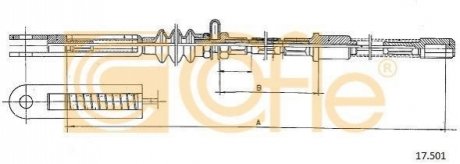 Трос ручника COFLE 17.501 (фото 1)