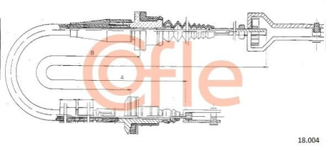 Трос, управление сцеплением COFLE 18004