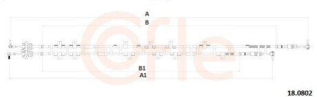 Трос, механічна коробка передач COFLE 18.0802