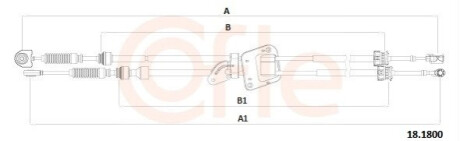 ТРОС ПЕРЕКЛЮЧАННЯ L+R TOYOTA AVENSIS 03- COFLE 18.1800 (фото 1)