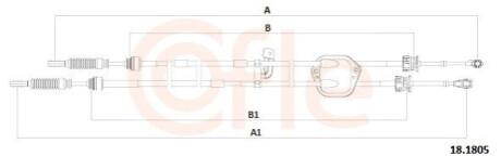 ТРОС ПЕРЕКЛЮЧАННЯ Л+П TOYOTA YARIS 99-05р COFLE 18.1805