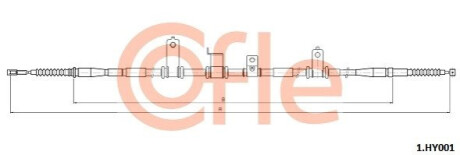 Трос стояночного гальма COFLE 1.HY001