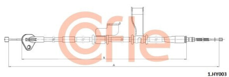 Трос ручного гальма HYUNDAI COFLE 1HY003