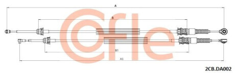 Трос перемикання передач DACIA COFLE 2CB.DA002