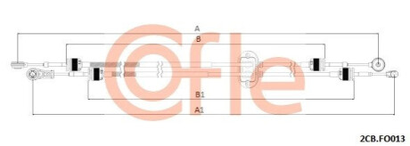 ТРОС ПЕРЕКЛЮЧАННЯ ПЕРЕДАЧ COFLE 2CB.FO013