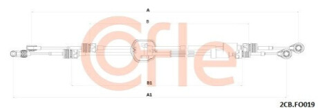 ТРОС ПЕРЕКЛЮЧАННЯ ПЕРЕДАЧ COFLE 2CB.FO019