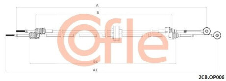 Трос перемикання передач OPEL COFLE 2CBOP006