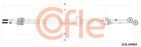 Трос КПП Opel Zafira B 05-11 COFLE 2CB.OP009