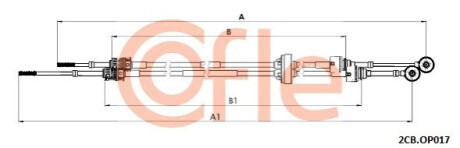ТРОС ПЕРЕКЛЮЧЕННЯ ПЕРЕДАЧ OPEL INSIGNIA 08- COFLE 2CB.OP017